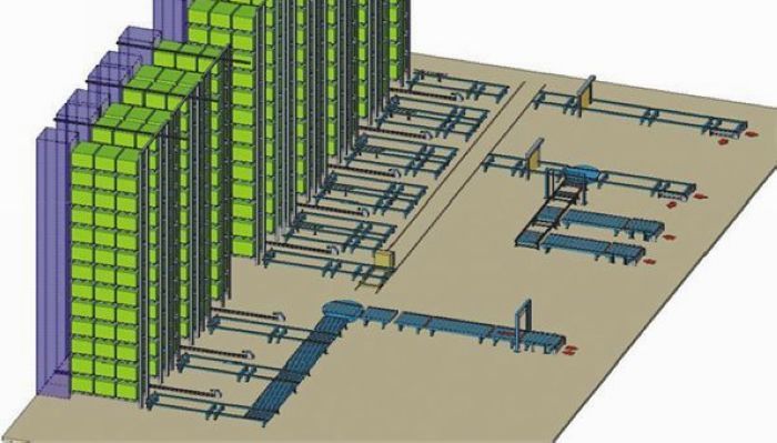 立體倉(cāng)庫(kù)概念圖