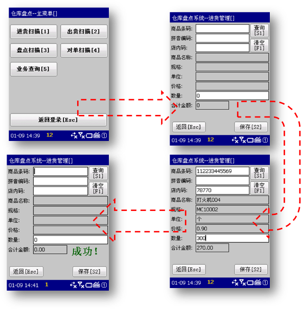 智能倉儲(chǔ)系統(tǒng)手持機(jī)操作界面